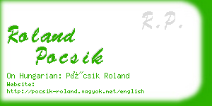 roland pocsik business card